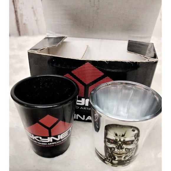 terminator Other - TERMINATOR 2 Set of Two Shot Glasses (1) Skynet and (1) T-800 Terminator